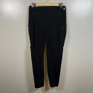 RLX Ralph Lauren Golf Pants Womens Size 8 Black Nylon Athletic Travel Side Zip